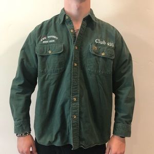Unique “Club 420” Big Bill Long-Sleeve Work Shirt